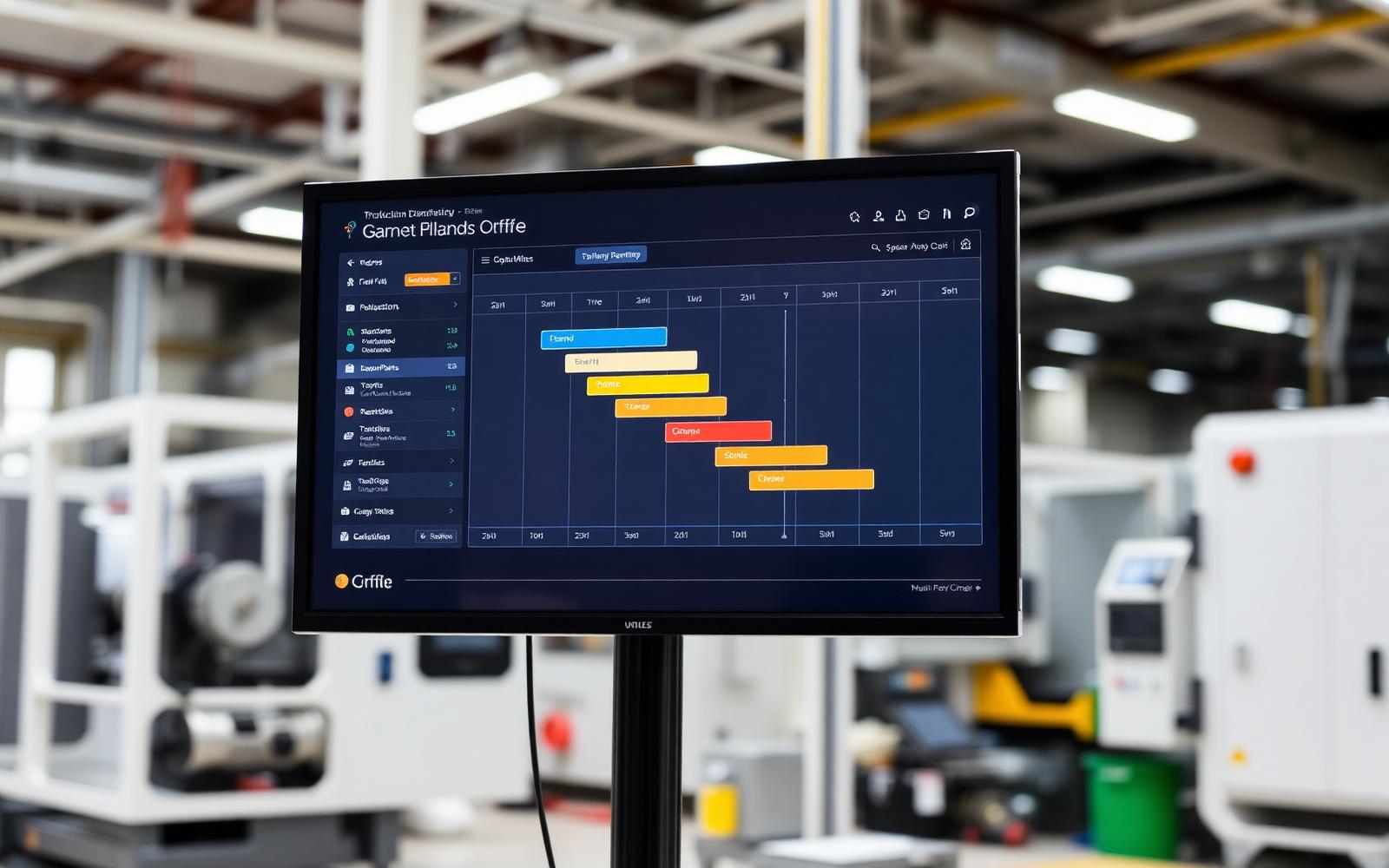 PlanIT scheduling dashboard on the factory floor